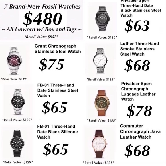 FOSSIL FB-01 THREE-HAND DATE BLACK SILICONE WATCH - Picture 2 of 2